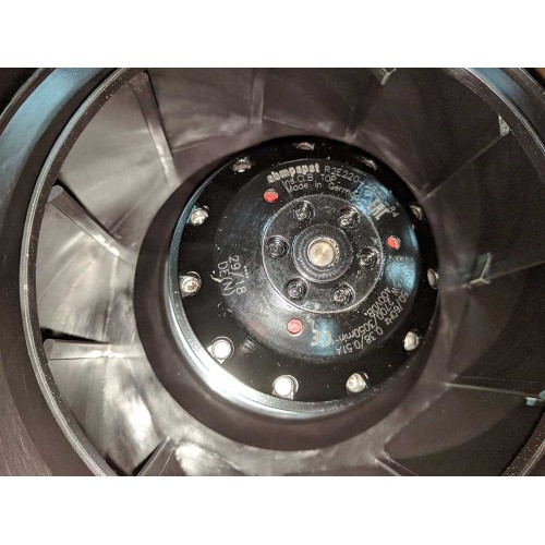 Вентилятор канальный круглый V- 200 (пласт. корпус, мотор-колесо ebm-papst)