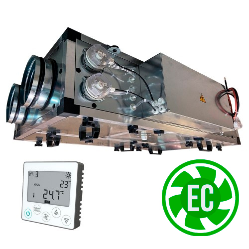 Установка вентиляционная приточно-вытяжная Node1-1800/RP,VEC(P250*2),E12 Compact